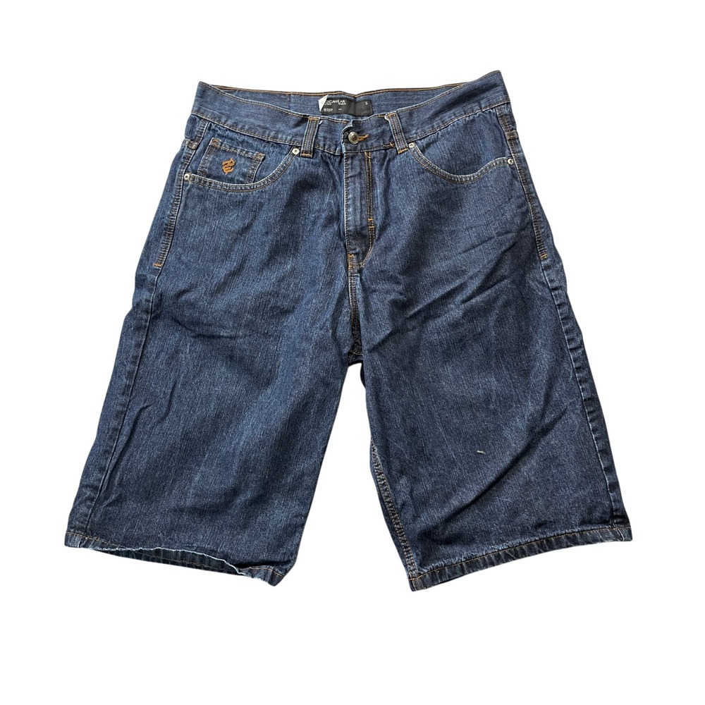 Rocawear 38 Denim Shorts Jorts Y2K-era Hip-Hop Skater Embroidered Pocket (READ)